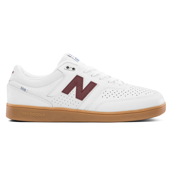 New Balance Numeric 508 Westgate White Burgundy Gum Shoes