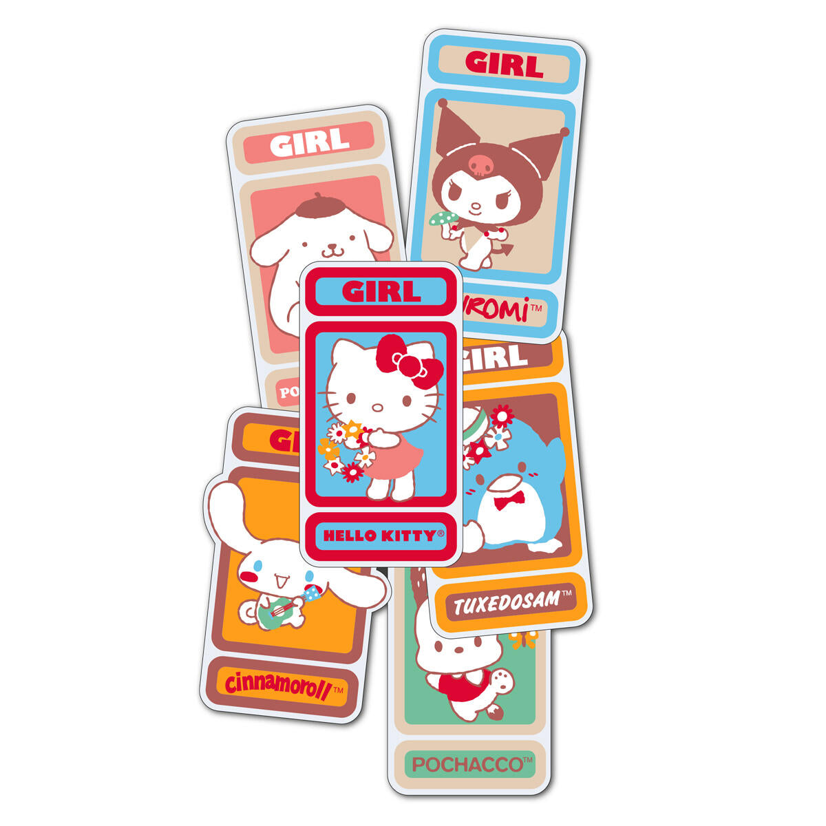 Girl Sanrio Hello Kitty and Friends Team 6 Pack of Stickers