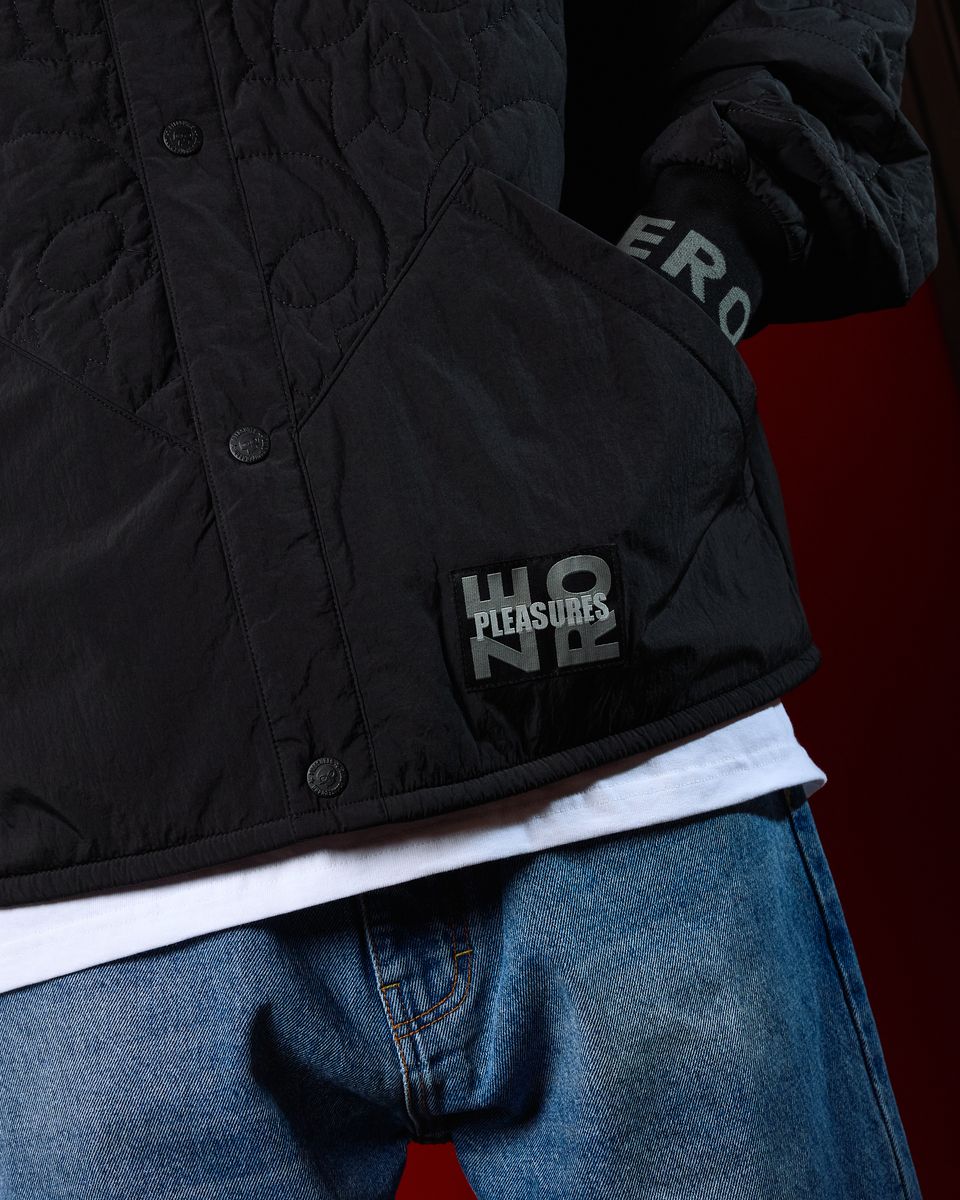 Pleasures X Zero Thomas Black Quilted Jacket
