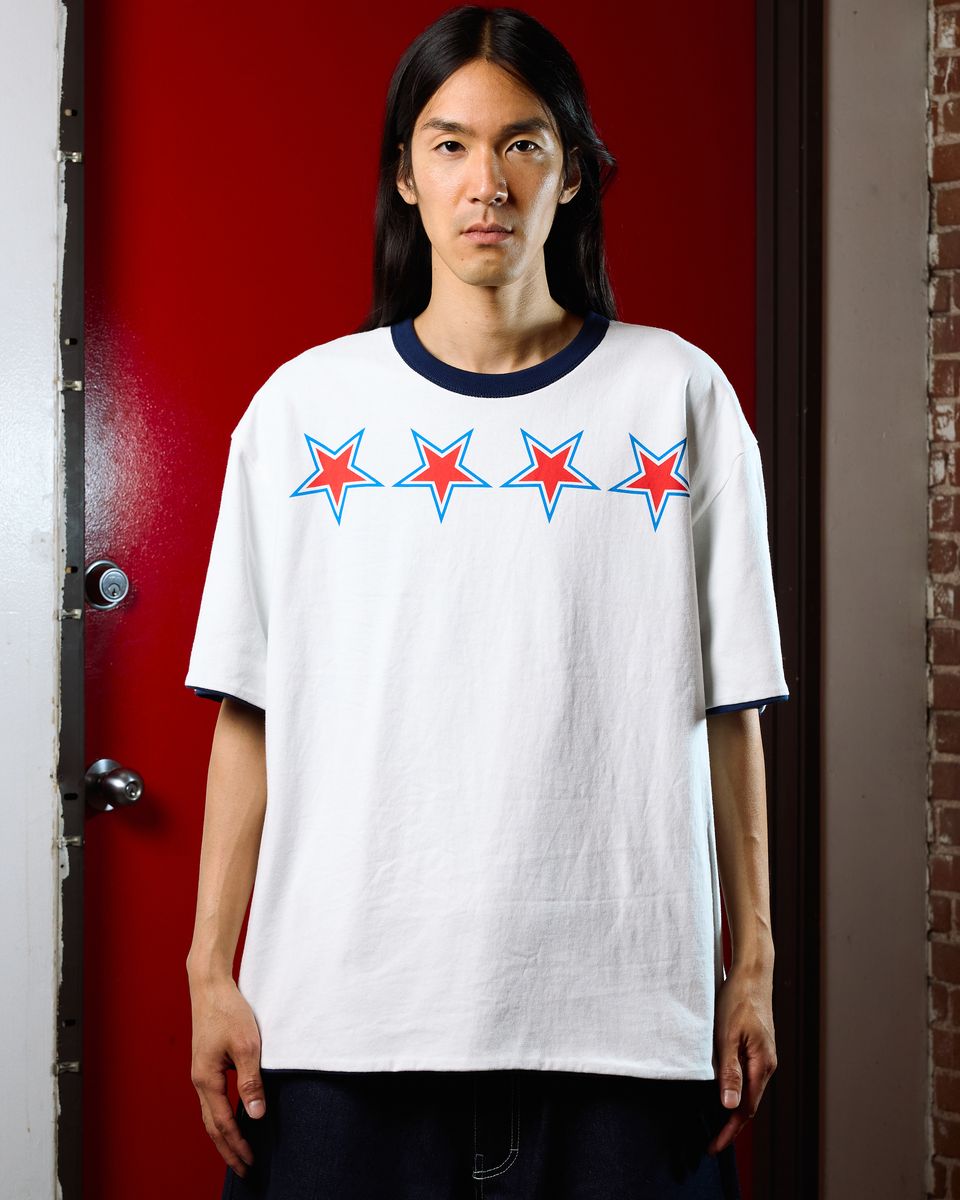 Pleasures X Zero Stars Reversible Navy S/s Shirt