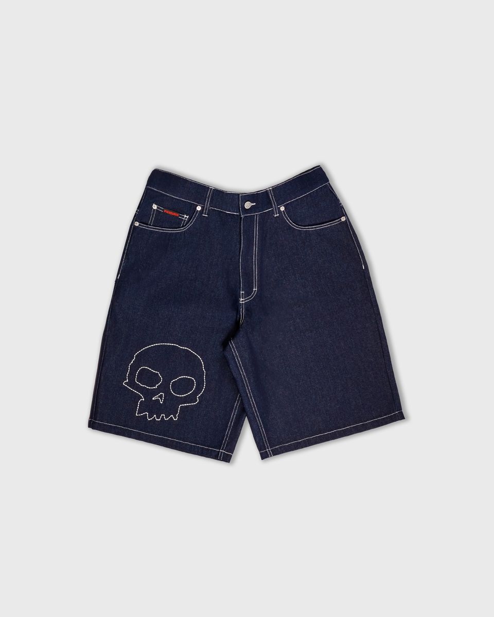Pleasures X Zero Skull Denim Jorts Shorts