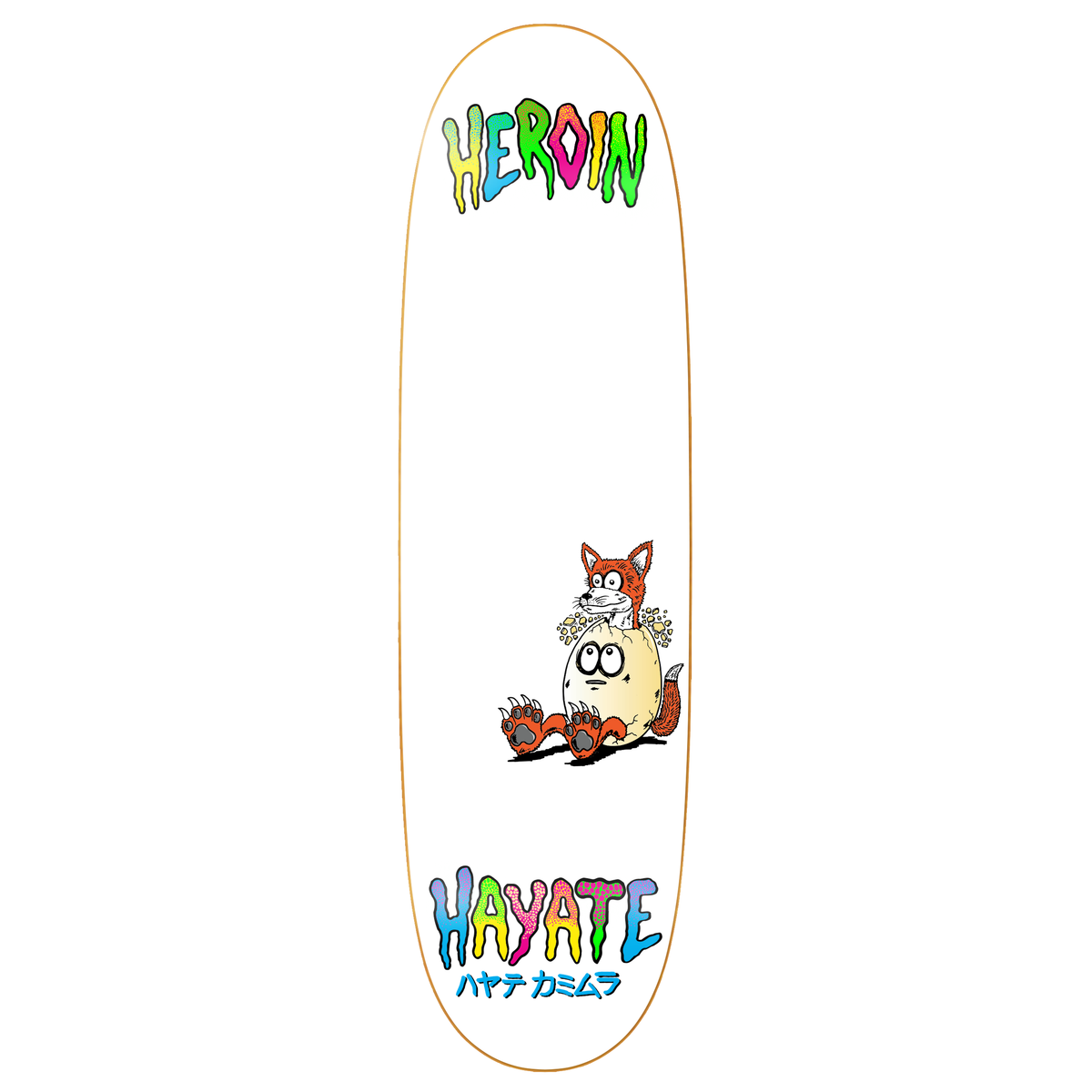 Heroin Hayate Kamimura Fox 8.75" Egg Shaped Skateboard Deck