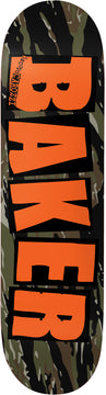 Baker Jacopo Carozzi Brand Logo Tiger Stripe Deck Twin 8.38 Skateboard Deck