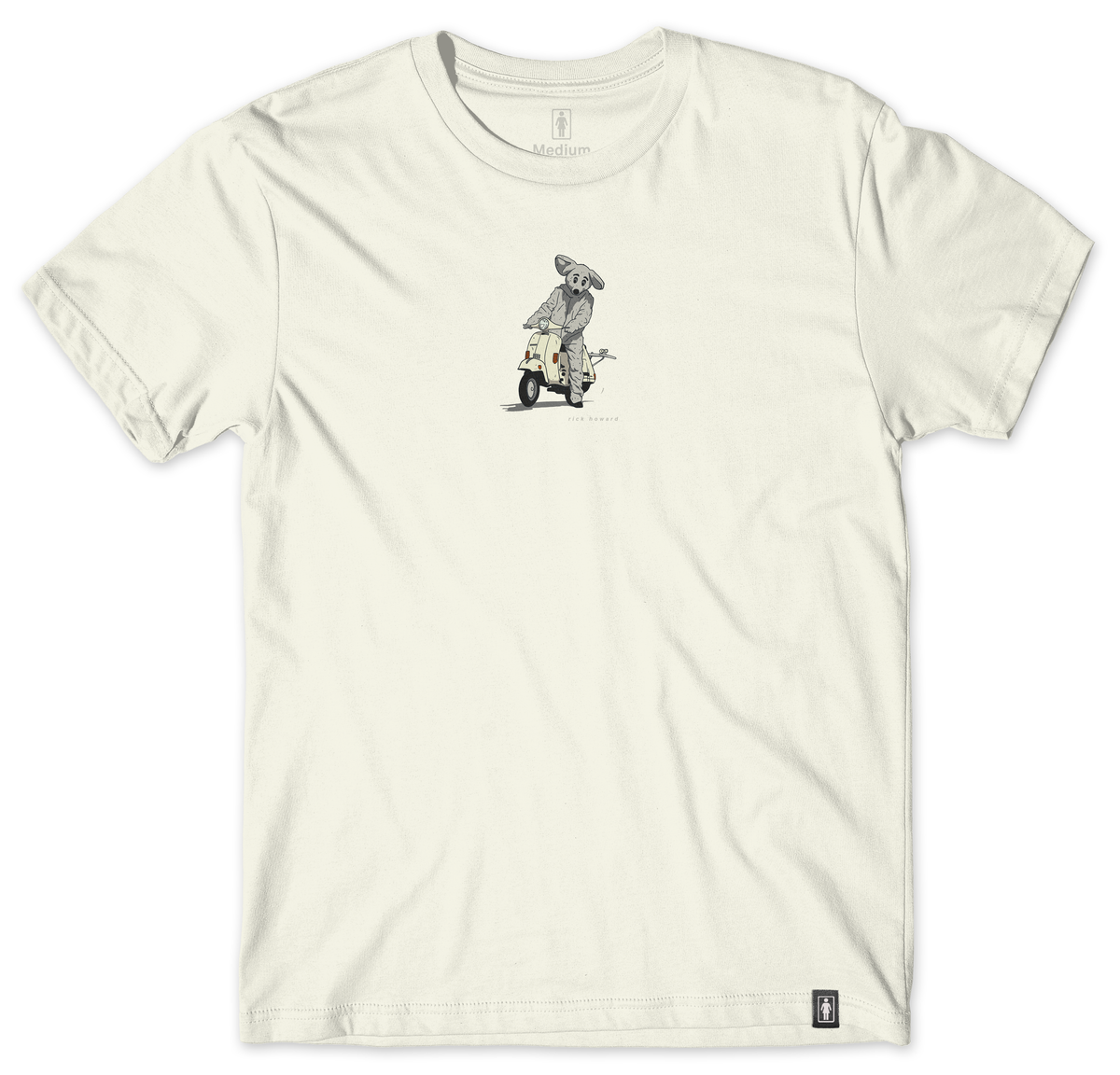 Girl Mouse Scooter White S/s Shirt