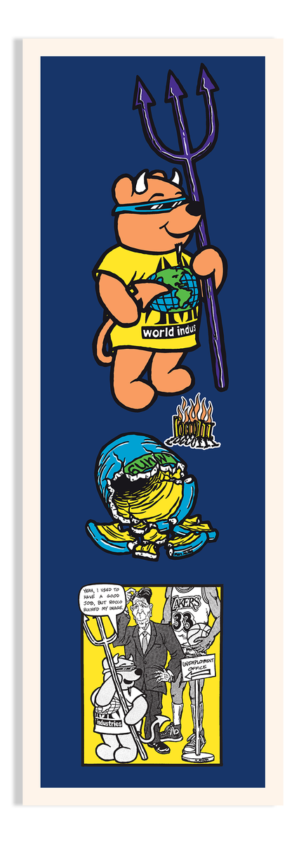 World Industries Steve Rocco III Limited Edition Screenprinted Multi Skateboard Deck