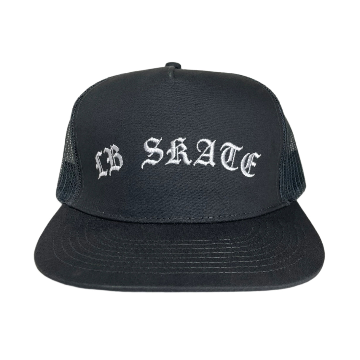 Long Beach Skate Co. There Will Be Trucker Charcoal 6 Panel Snapback Hat