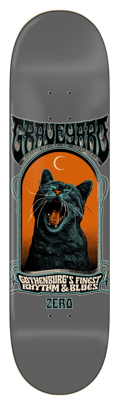 Zero X Graveyard Screaming Cat 8.5" Skateboard Deck