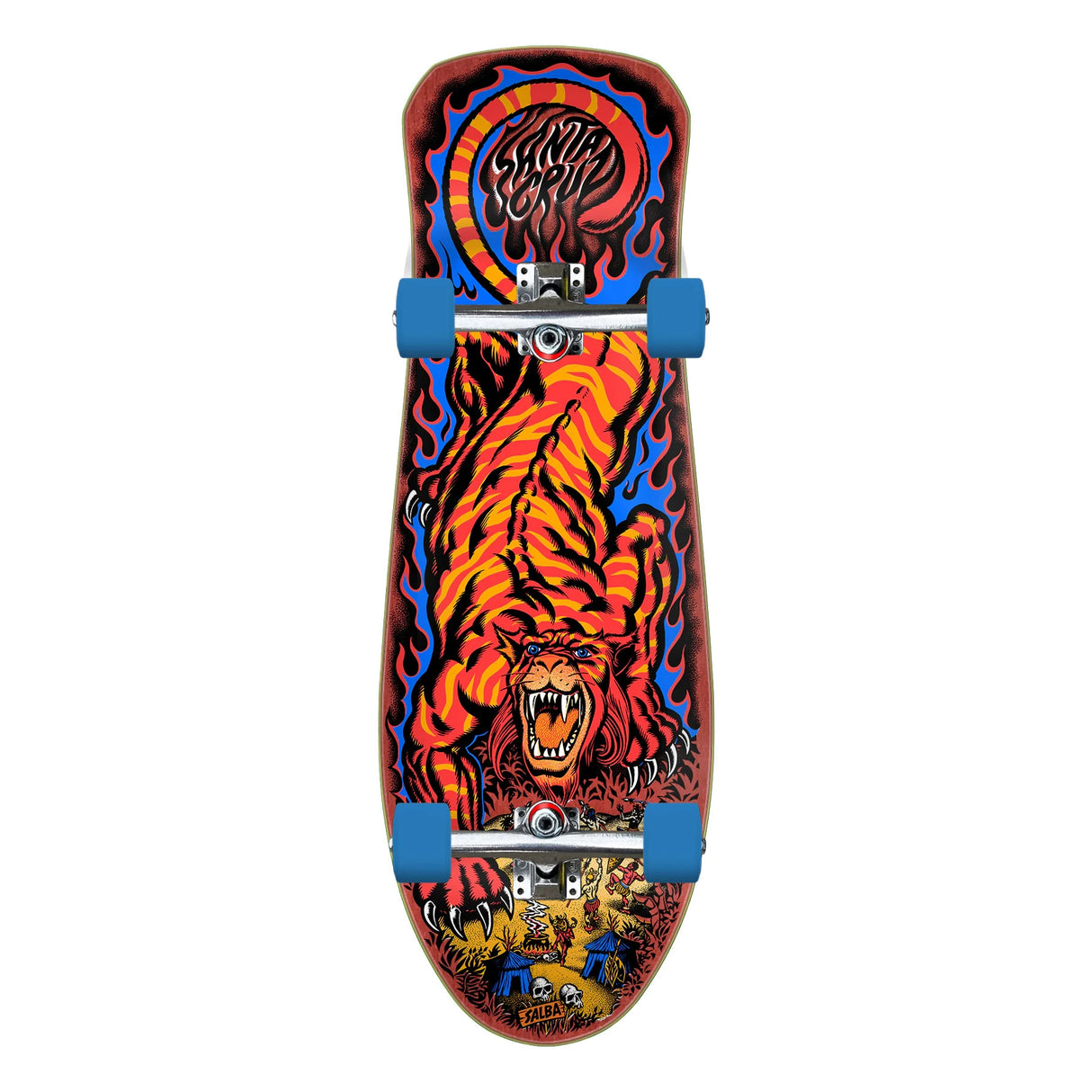 Santa Cruz Salba Tiger 10.3" Shaped Cruiser Complete Skateboard