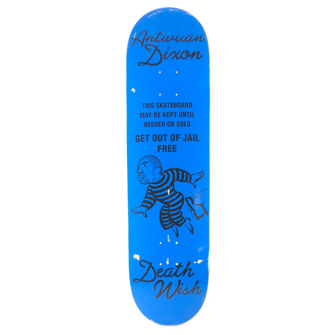 Deathwish Antwuan Dixon Get Out of Jail Free Card Blue/Black Size 8.5" Skateboard Deck