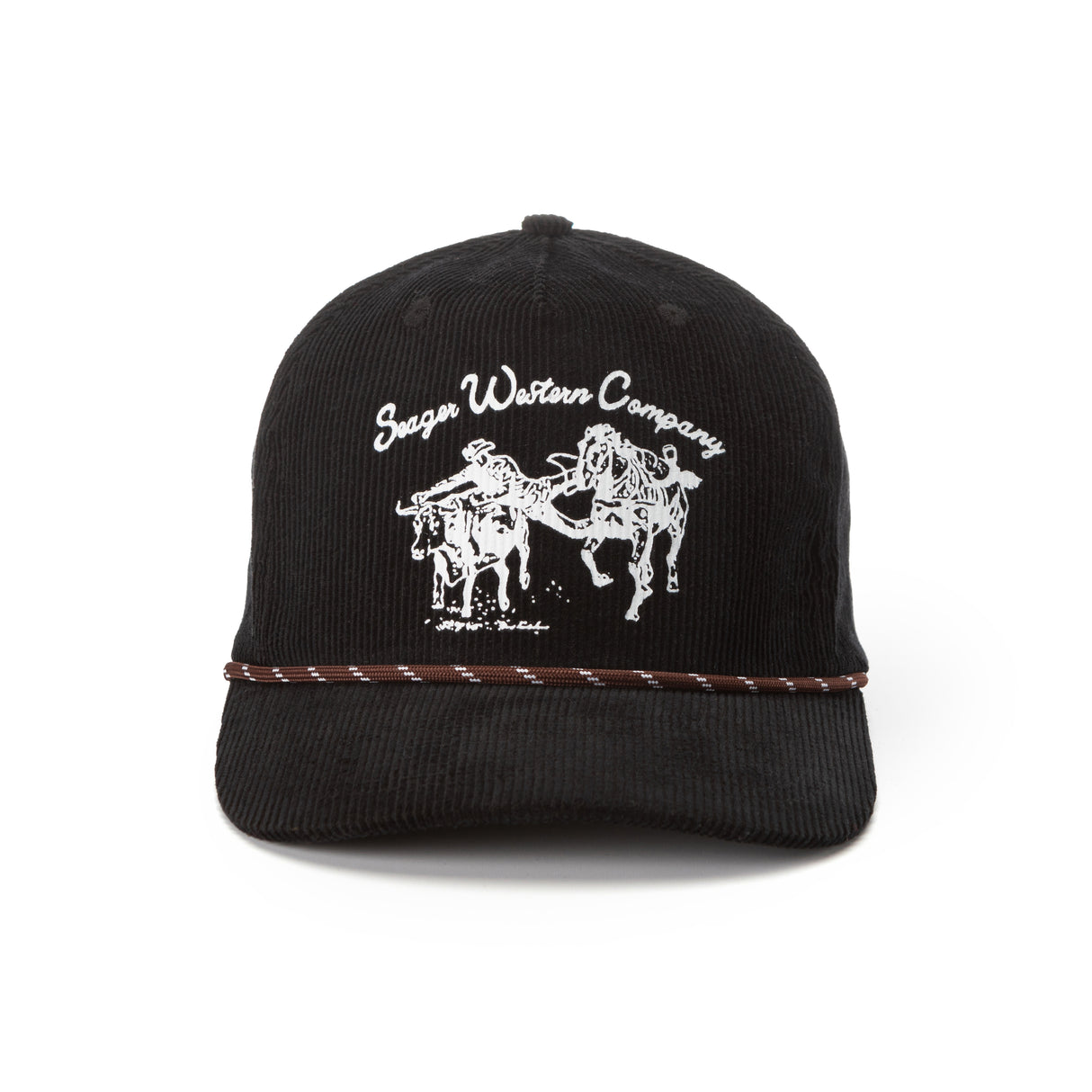 Seager Los Rios Black Courduroy Snapback Hat
