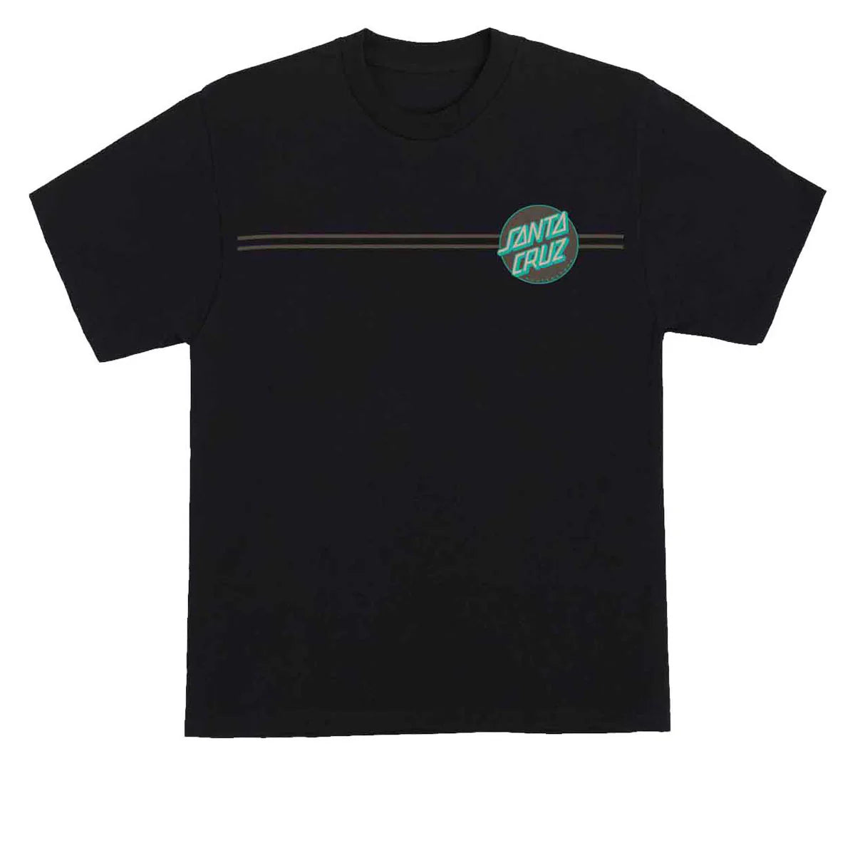 Santa Cruz Other Dot Black Brown Teal Heavyweight S/s Shirt