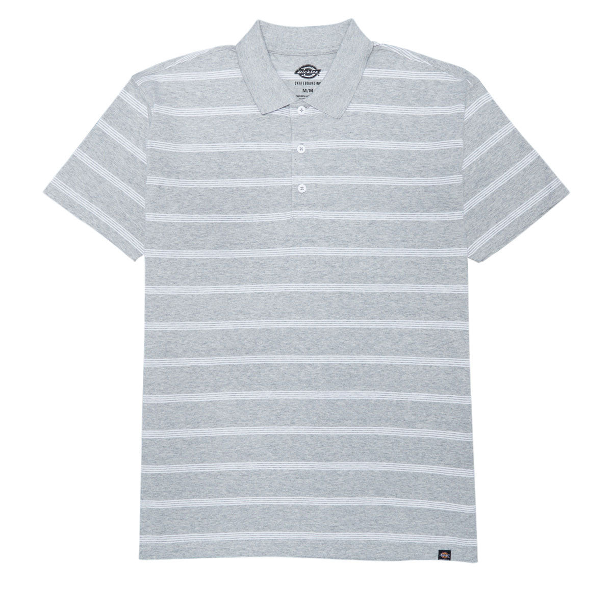 Dickies Skateboarding Striped Heather Gray Stripe Polo Shirt