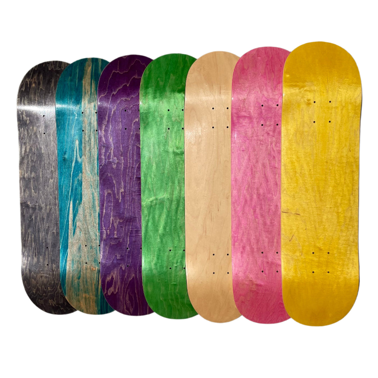 Blank Assorted Stain Skateboard Deck