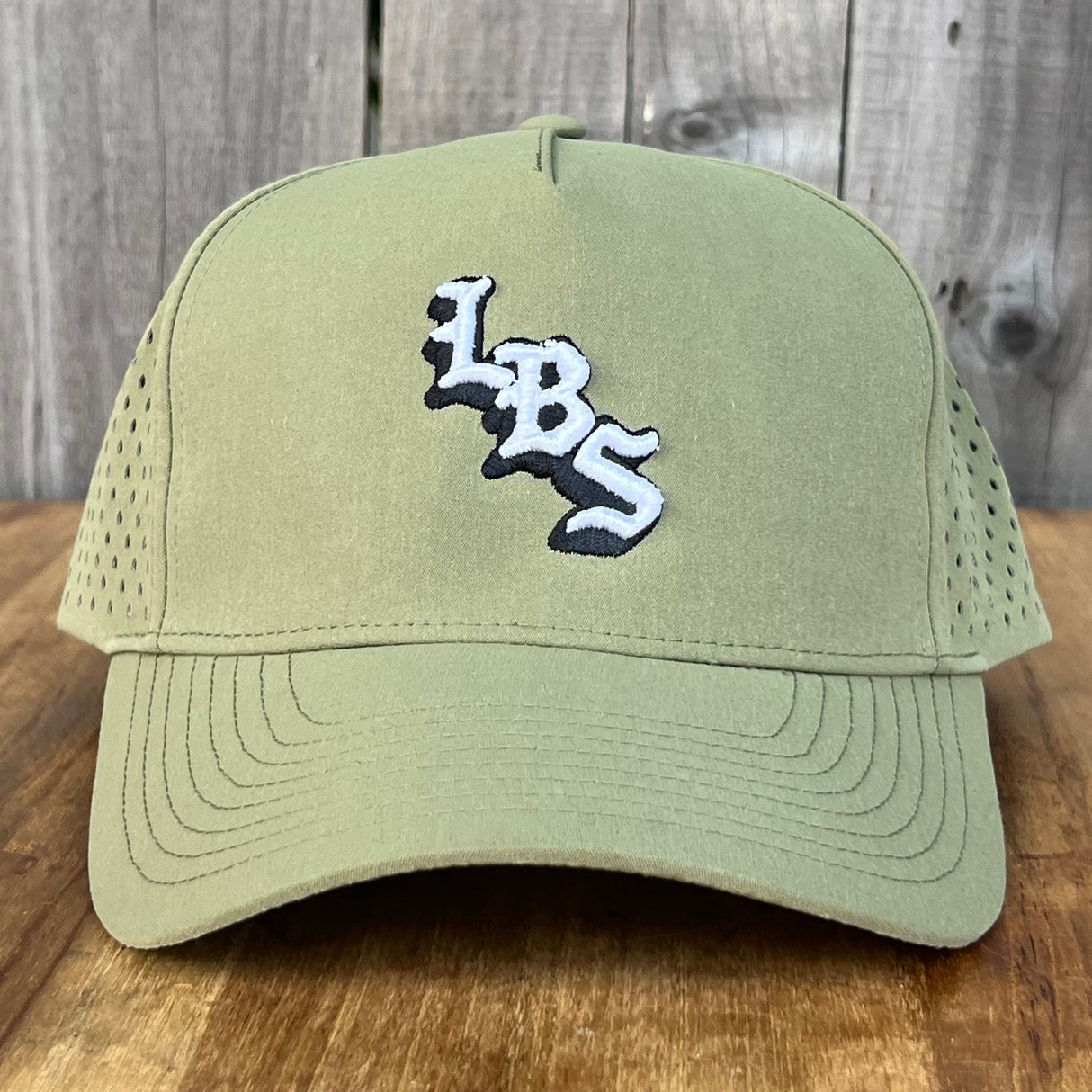 Long Beach Skate LBS Long Side Performance Water Repellent Light Army Green Snapback Hat