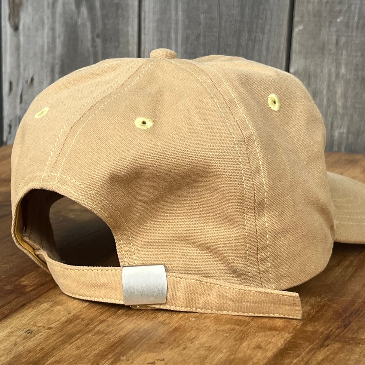Long Beach Skate LBS Long Side Contrast Stitch Khaki Strapback Hat