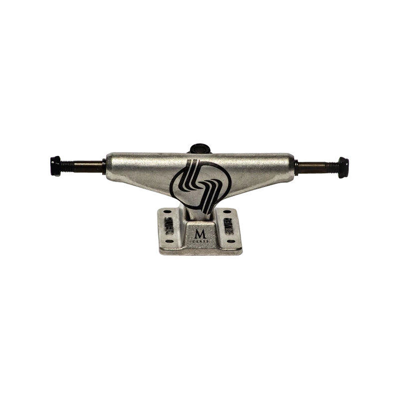 Silver M-Class Hollow Raw Silver Black Trucks (Set of 2)