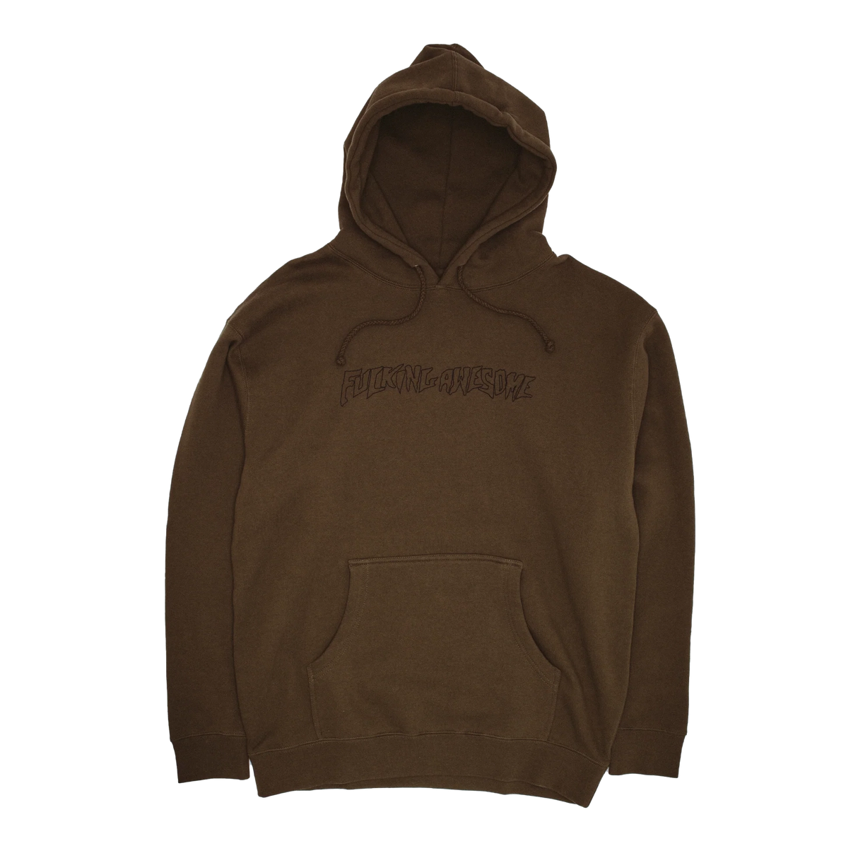 Fucking Awesome Outline Stamp Olive L/s Hooded Sweatshirt