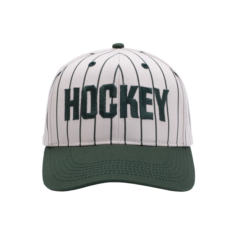 Hockey Pinstriped Cream Snapback Hat