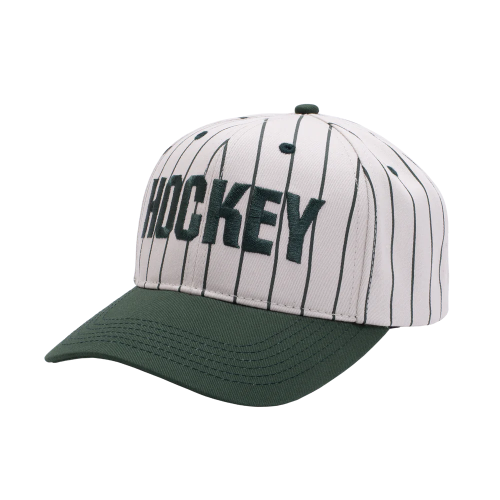 Hockey Pinstriped Cream Snapback Hat