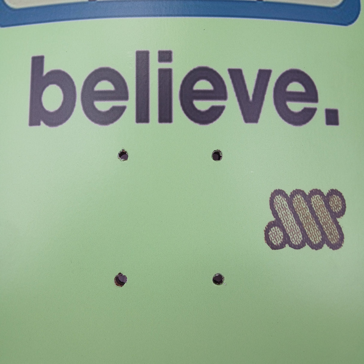 Alien Workshop Believe Green 7.9" Slick Bottom Vintage NOS Deck