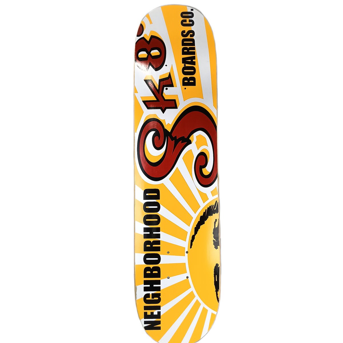 Neighborhood Neighborhood Sk8 Boards Sol Beer graphic Gold White