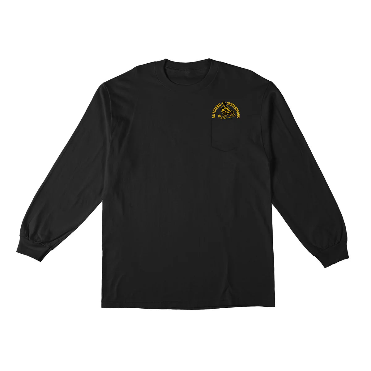 Anti-Hero Rock Dove Black/Yellow Pocket L/S Shirt