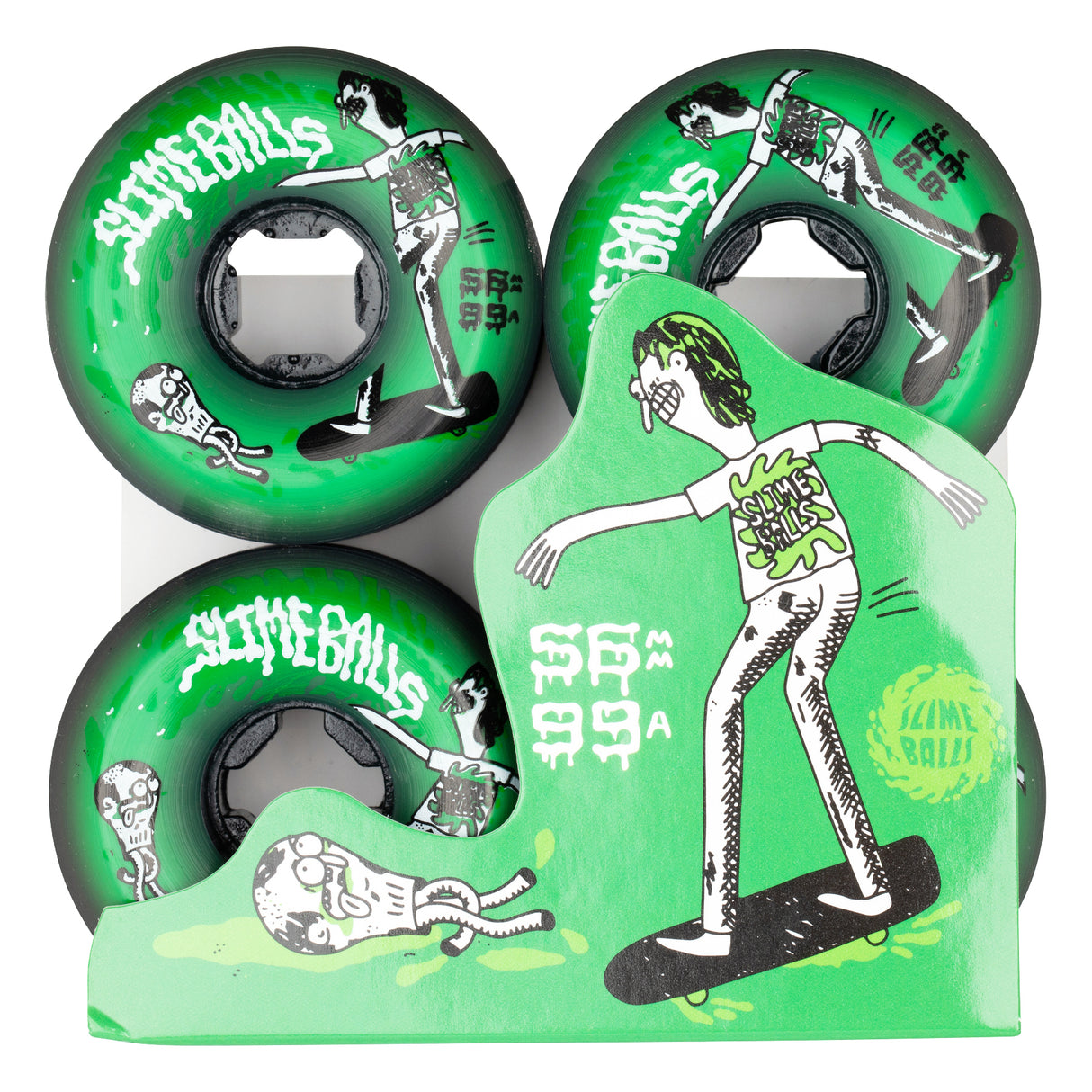 Slime Balls Jay Howell Speed Balls 99a 56mm Green Skateboard Wheels