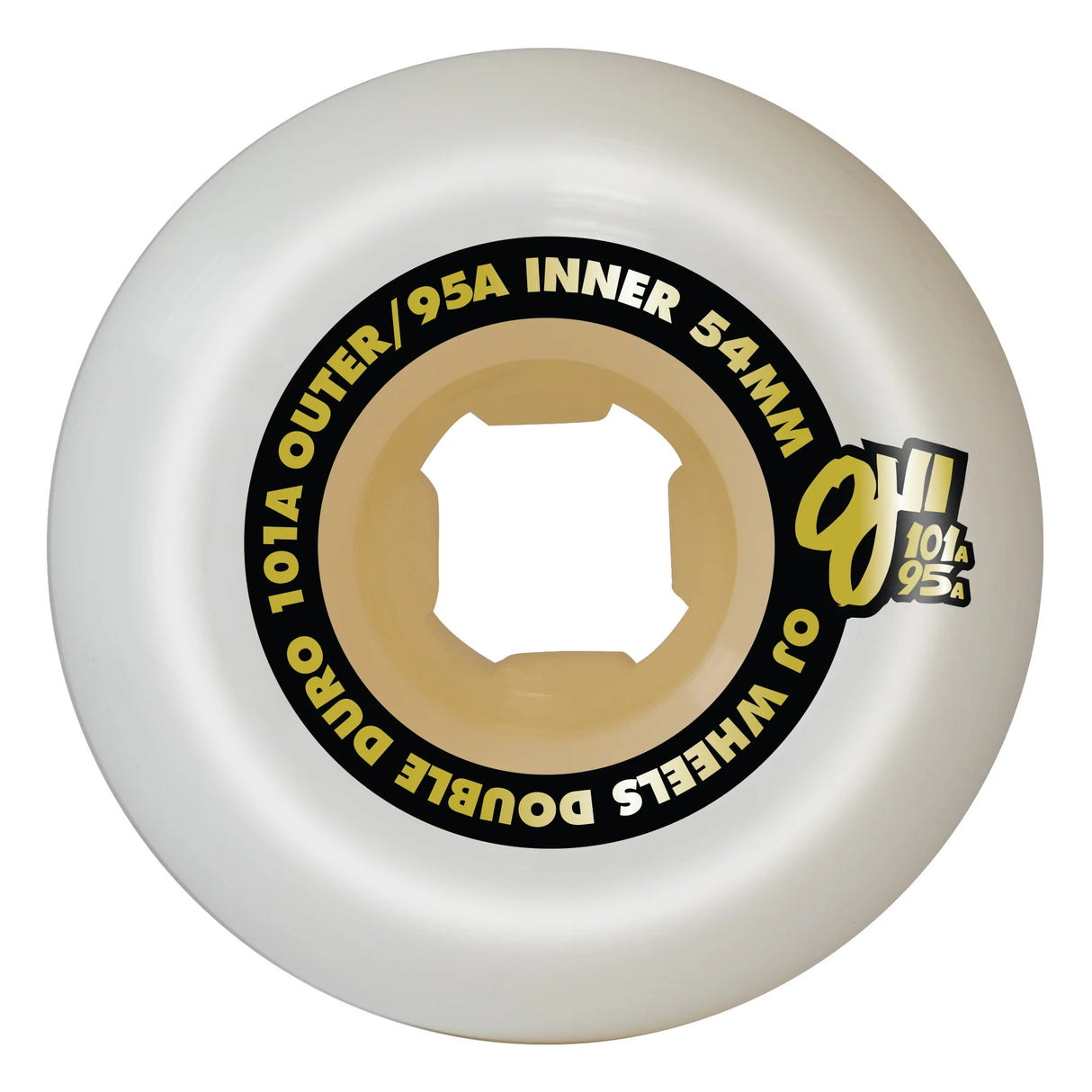 OJ Doube Duro White Gum Mini Combo 101a/95a 54mm Wheels