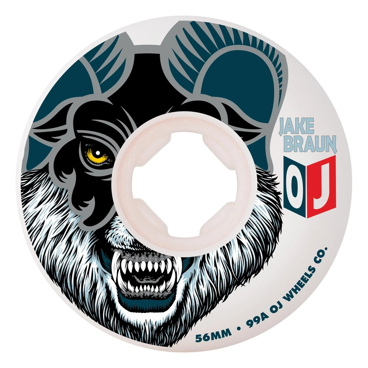OJ Jake Braun Wold Elite White Hardline 99a 56mm Wheels