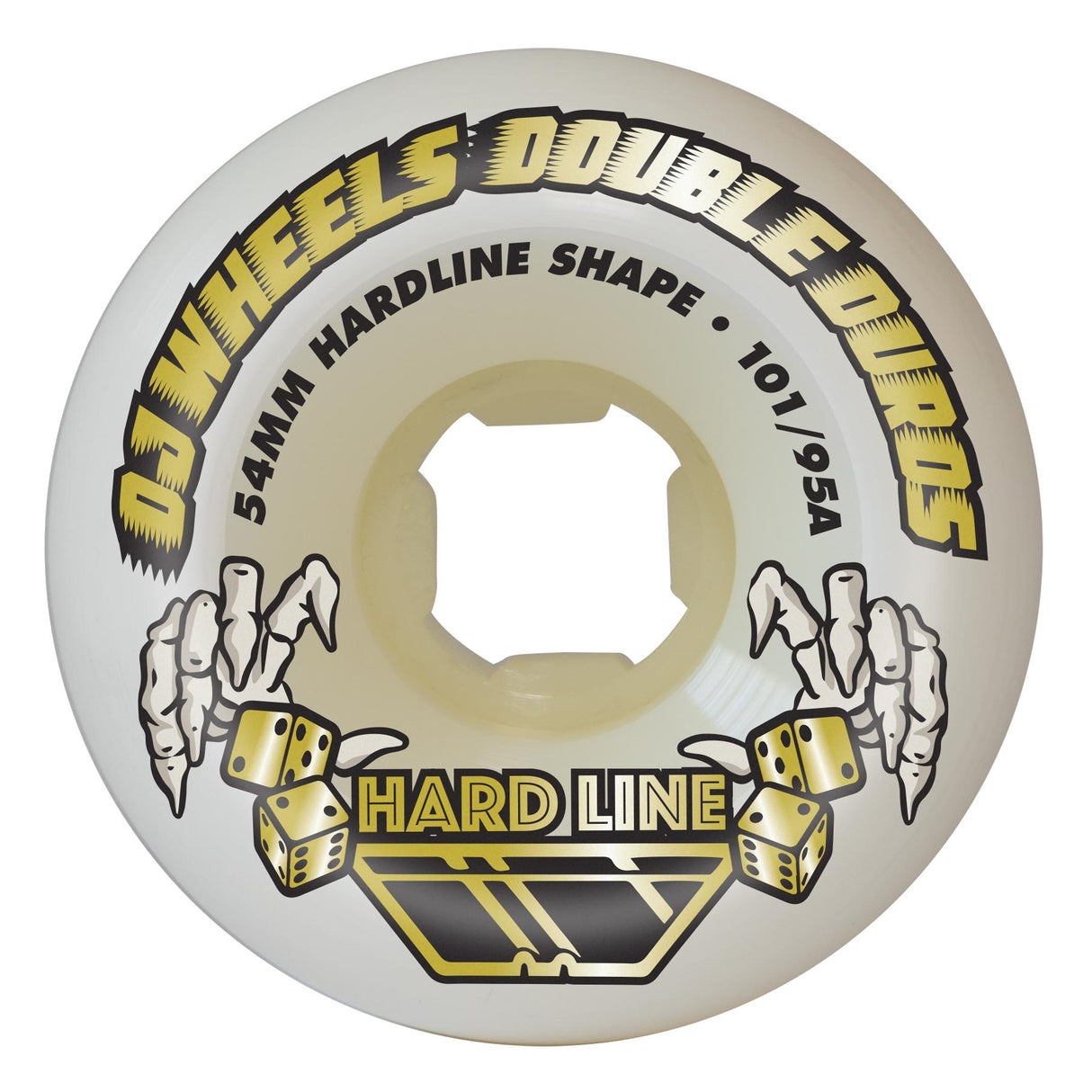 OJ Doube Duro White Hardline 101a/95a 54mm Wheels