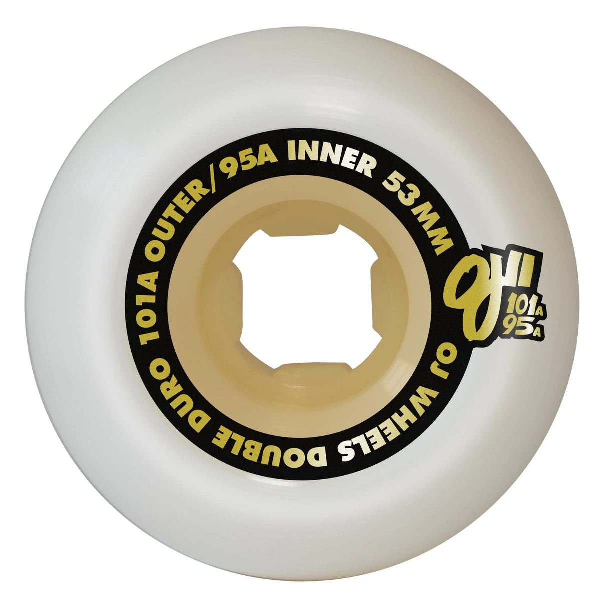 OJ Double Duro Gum Hardline 101a/95a 53mm Wheels