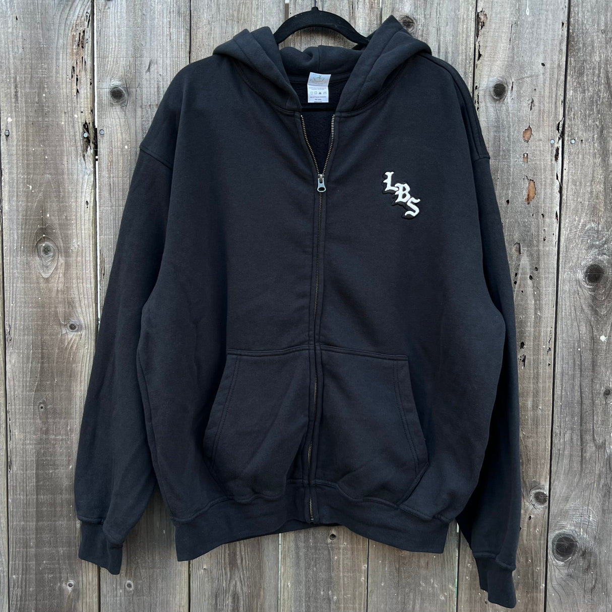 Long Beach Skate Co LBS Long Side Standard Limo Black Zip Hoodie