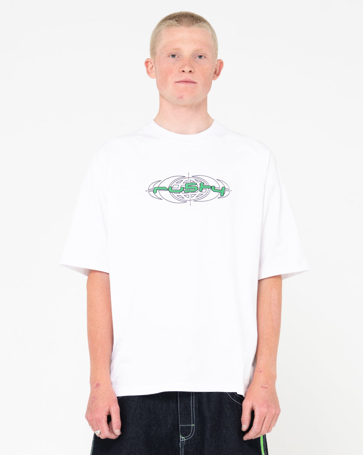 Rusty Morpheus White Raglan Tee S/s Shirt