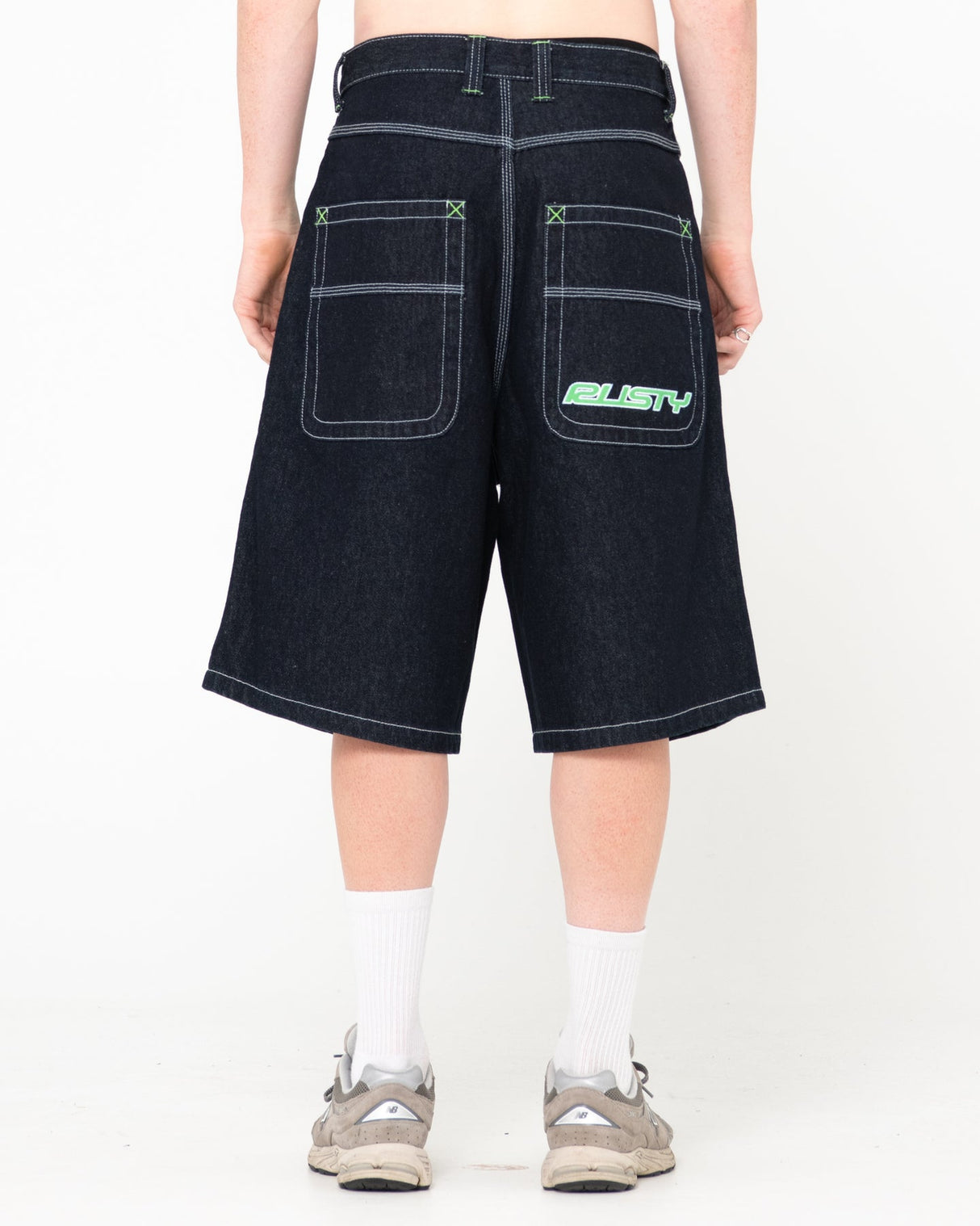 Rusty Flip Daddy Draggin Blue Green Jorts