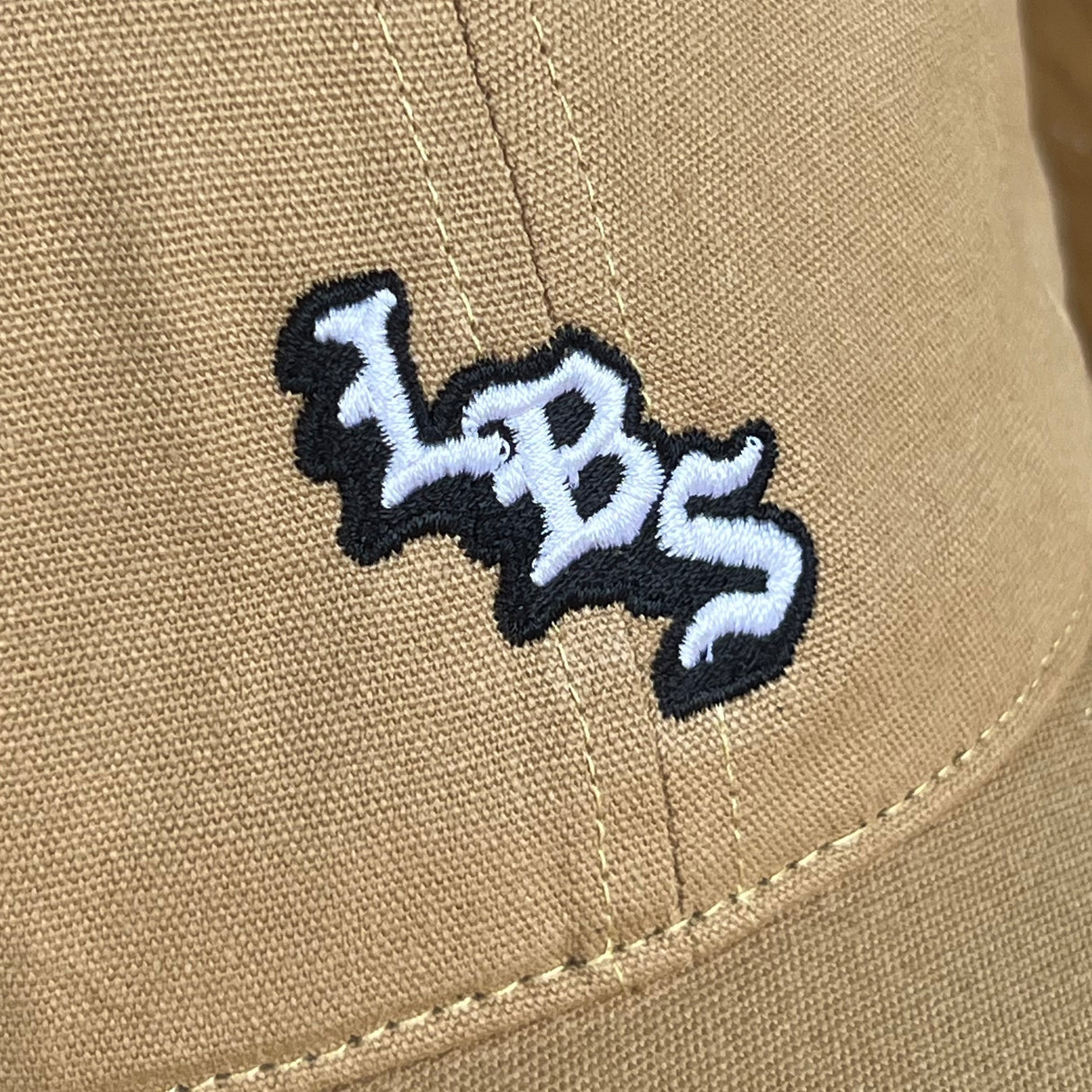 Long Beach Skate LBS Long Side Contrast Stitch Khaki Strapback Hat