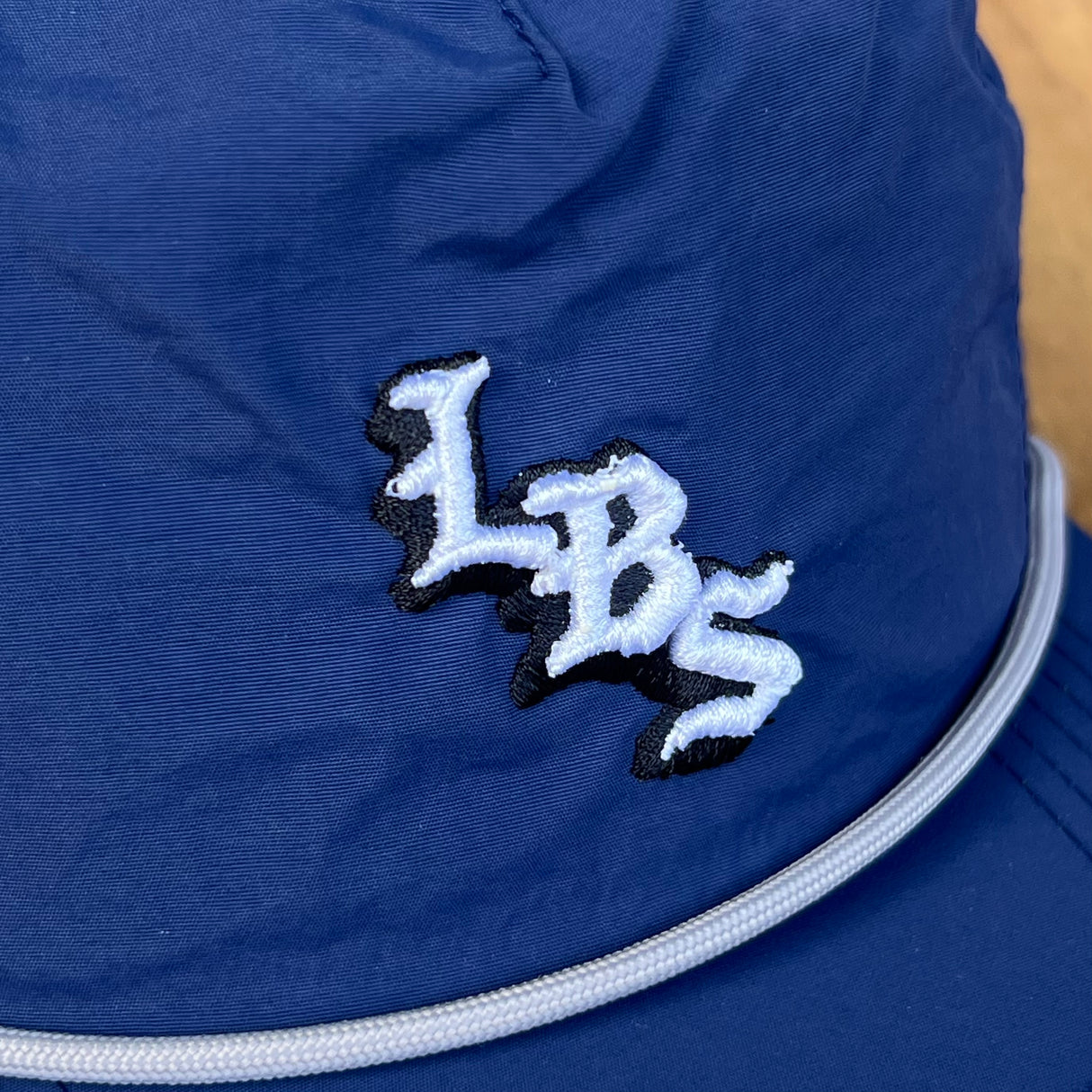 Long Beach Skate LBS Long Side Nylon Rope Navy Snapback Hat