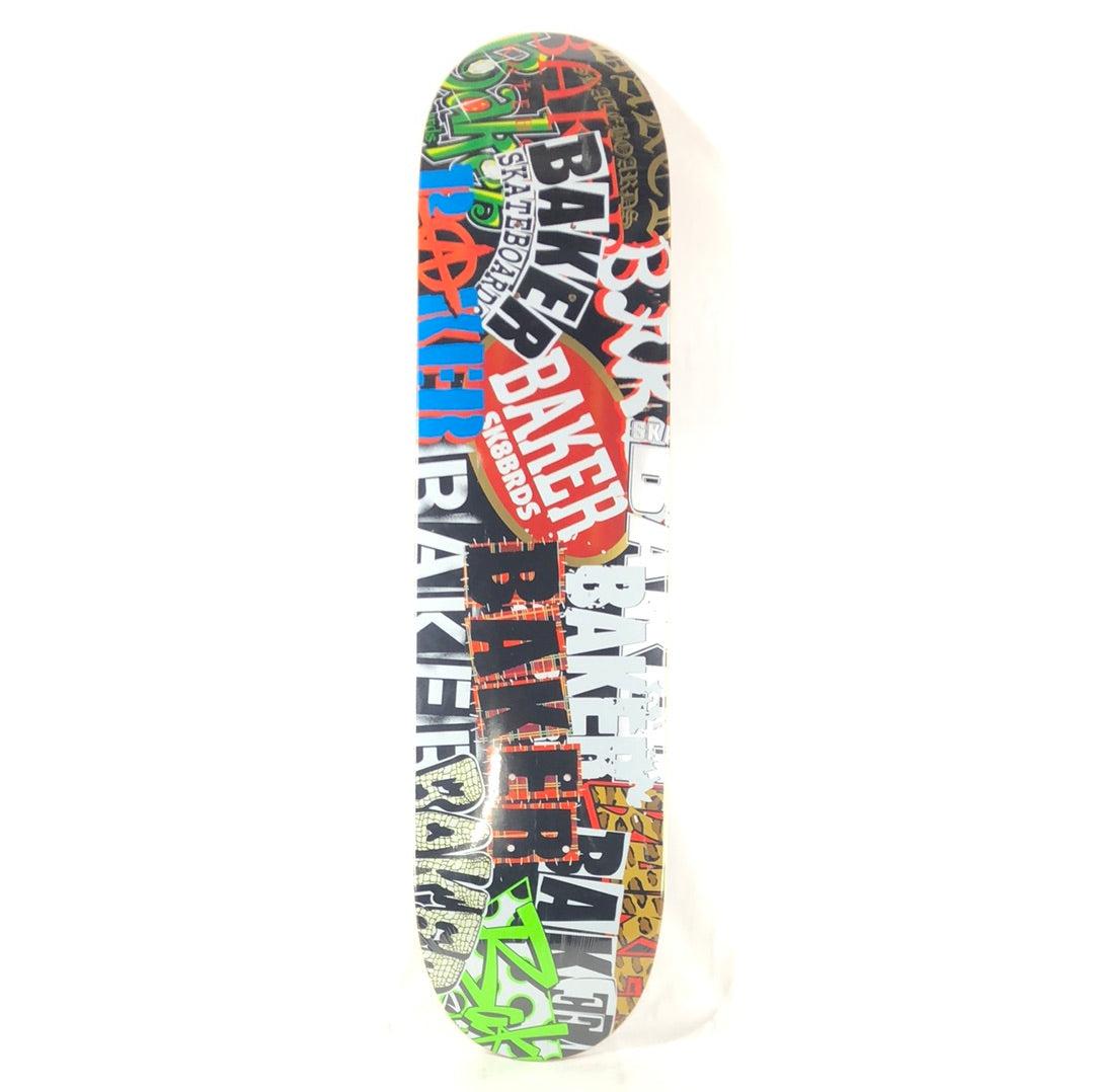 Baker Collage Graphic Black White Red Multi Color Size 7.58" Skateboard Deck