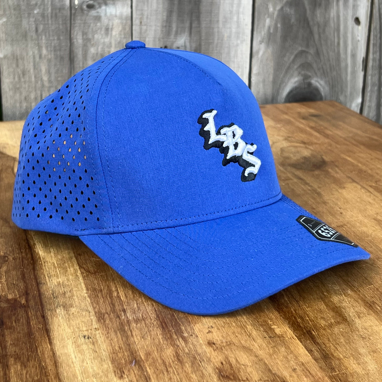 Long Beach Skate LBS Long Side Performance Water Repellent Royal Blue Snapback Hat