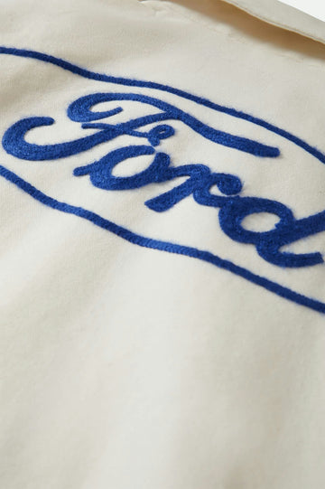 Brixton Ford Number One Wimbledon White Garage Jacket