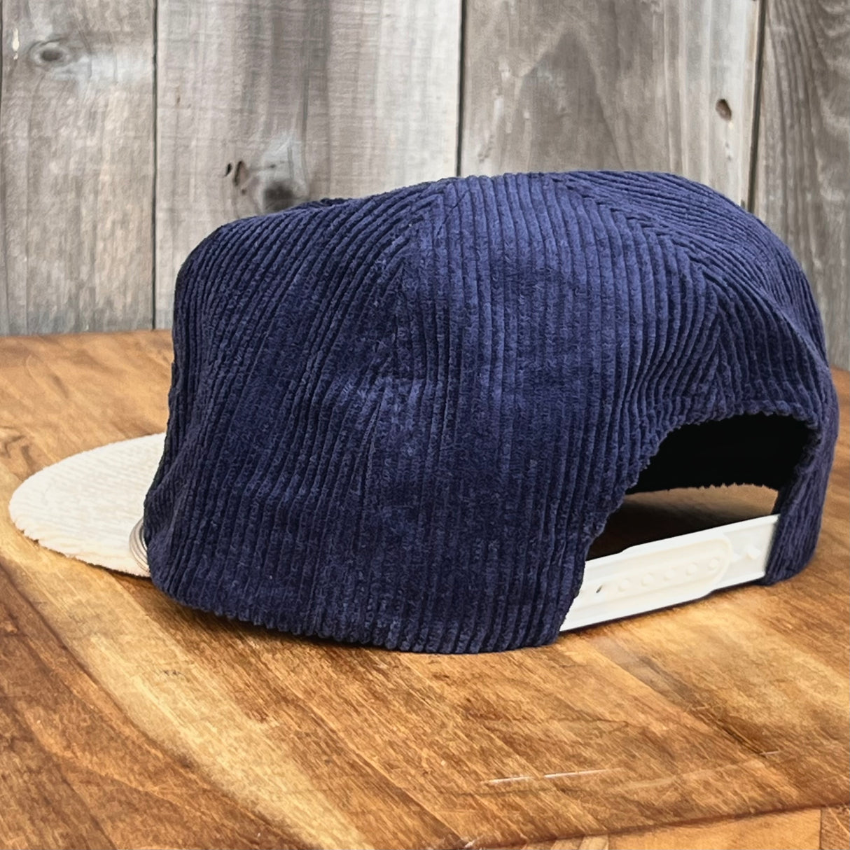 Long Beach Skate LBS Long Side Corduroy Rope Navy Beige Snapback Hat