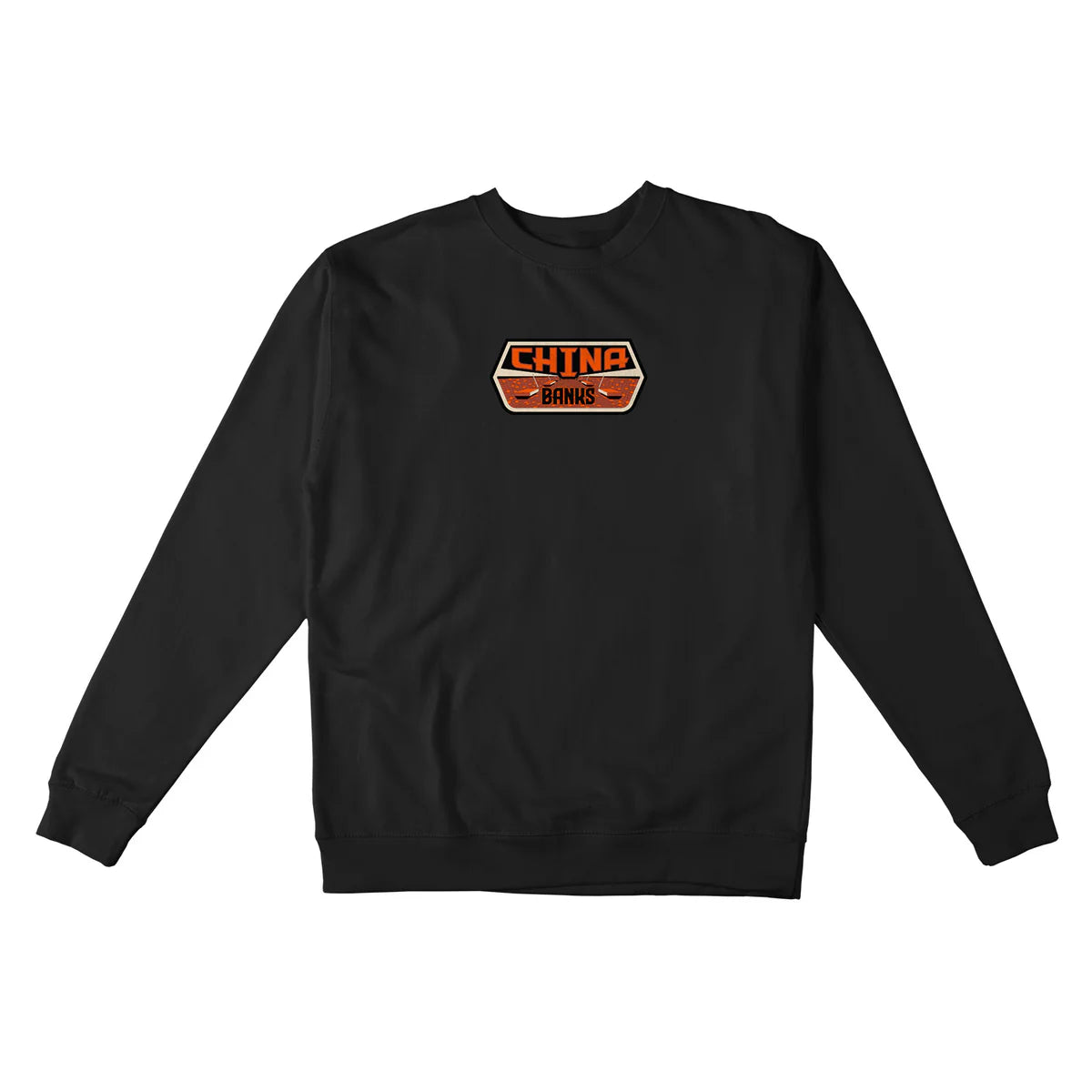 Real China Banks Black Crewneck Sweatshirt