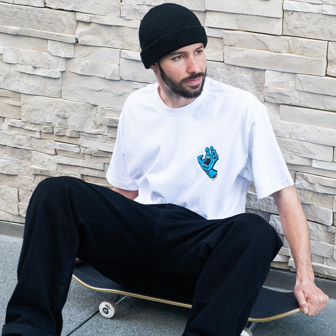 Santa Cruz Screaming Hand S/s Heavyweight Shirt White
