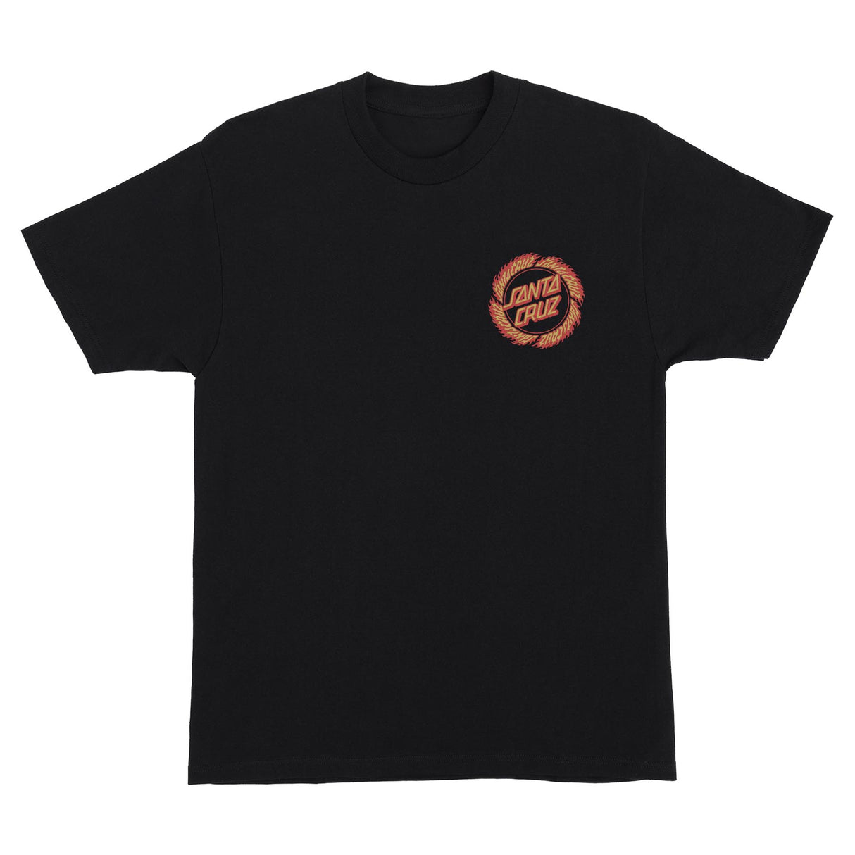 Santa Cruz Flame Ringed Dot Black Heavyweight S/s Shirt