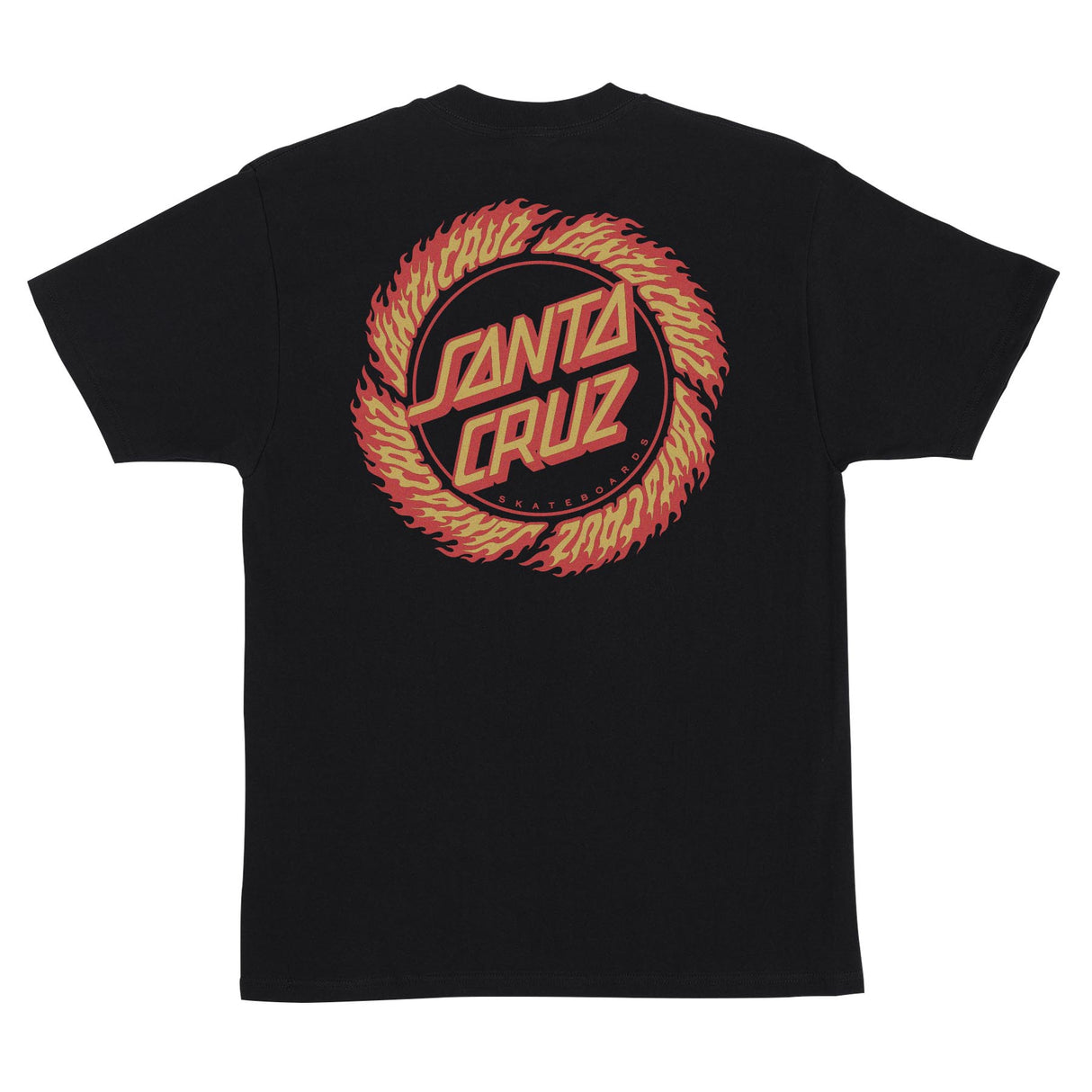 Santa Cruz Flame Ringed Dot Black Heavyweight S/s Shirt