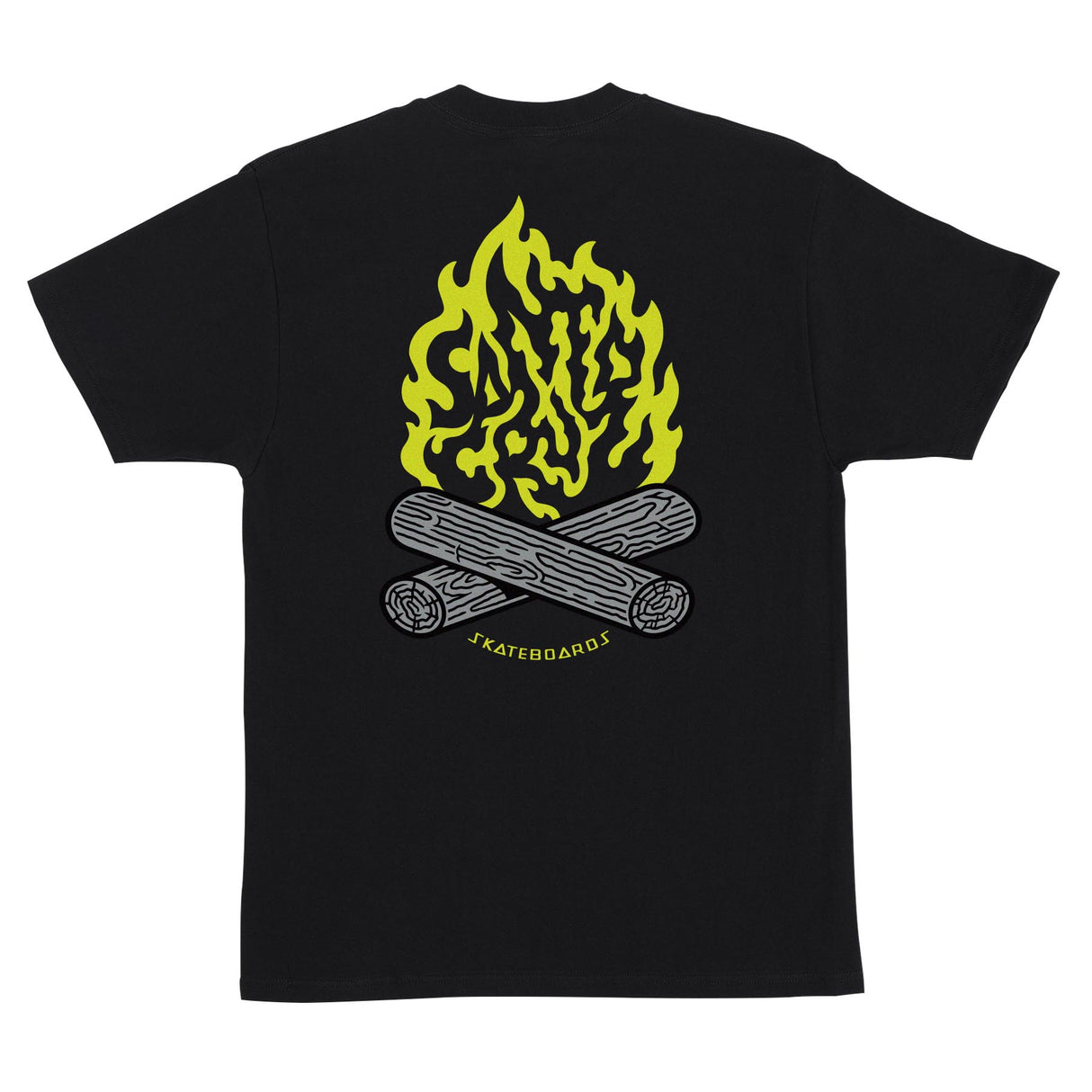 Santa Cruz Campfire Black Heavyweight S/s Shirt