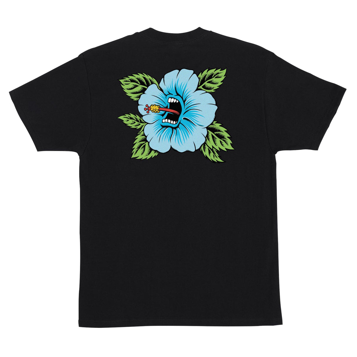 Santa Cruz Screaming Hibiscus Black Heavyweight S/s Shirt