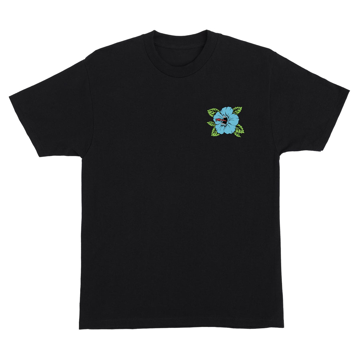 Santa Cruz Screaming Hibiscus Dot Black Heavyweight S/s Shirt