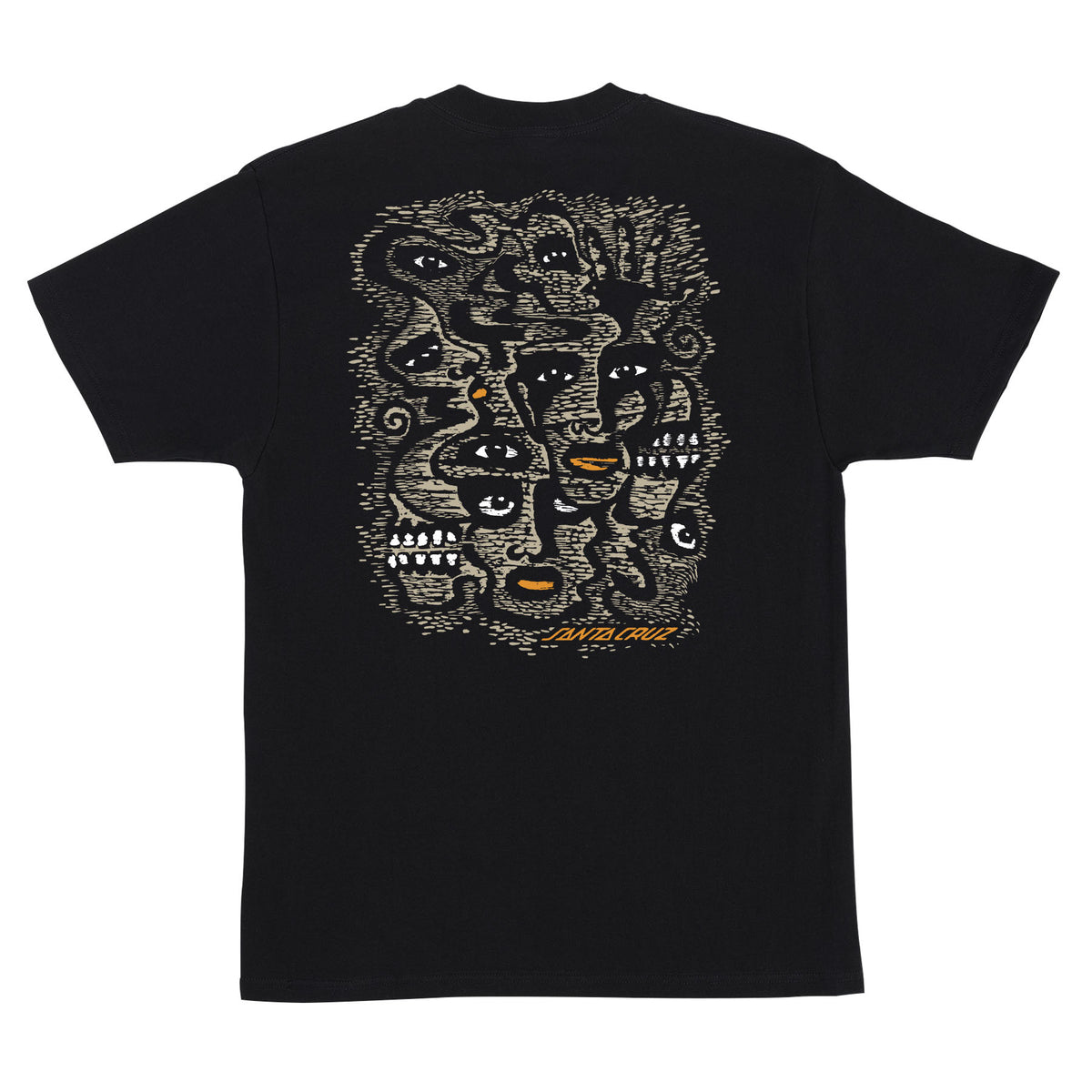 Santa Cruz Wood Cut S/s Heavyweight Shirt Black