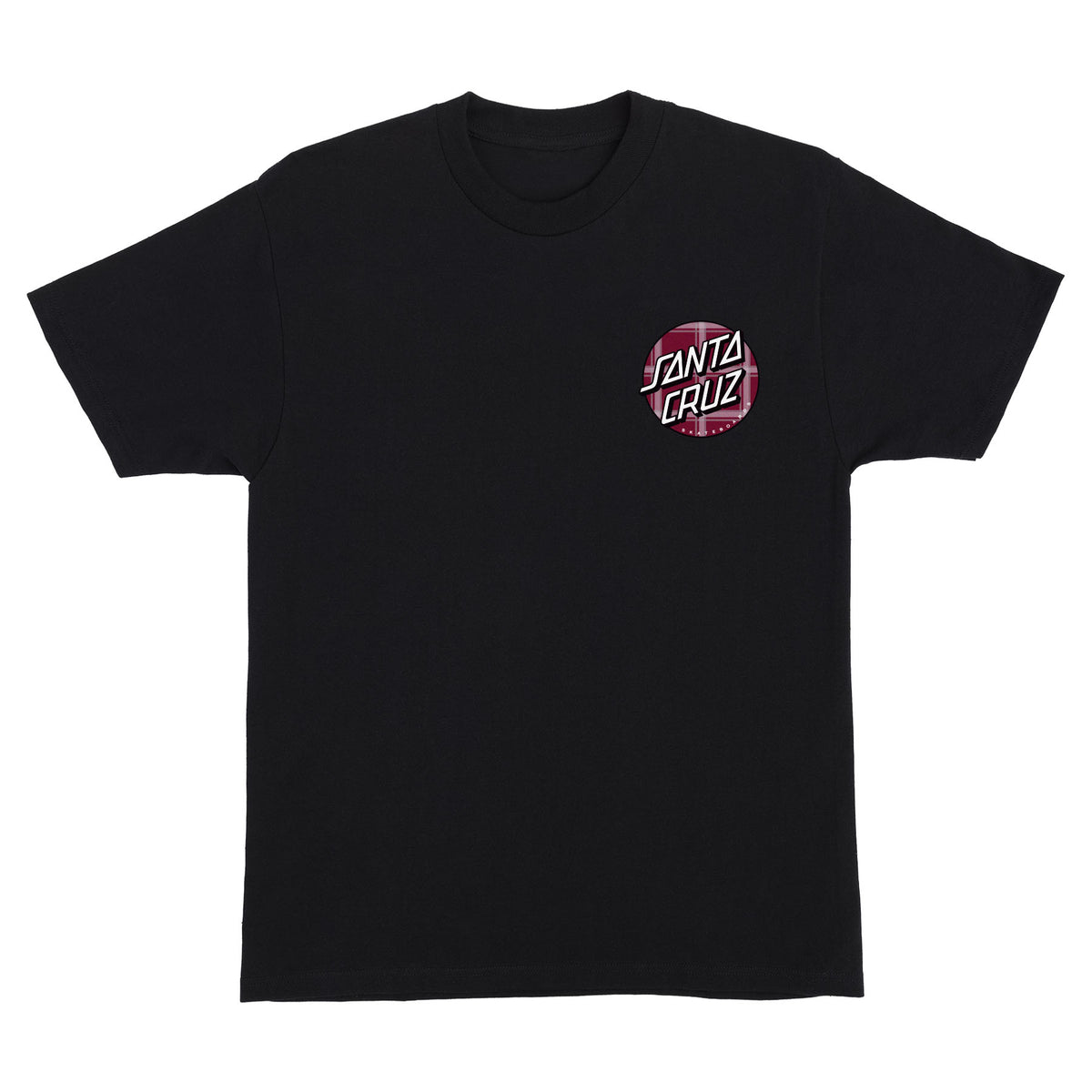 Santa Cruz Tartan Plaid Dot S/s Heavyweight Shirt Black