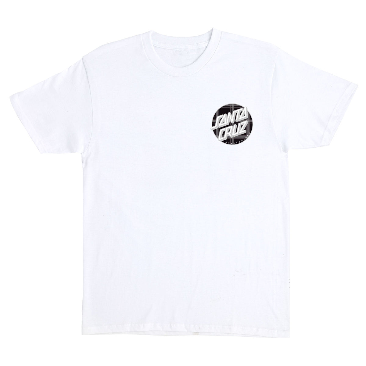 Santa Cruz Tartan Plaid Dot S/s Heavyweight Shirt White